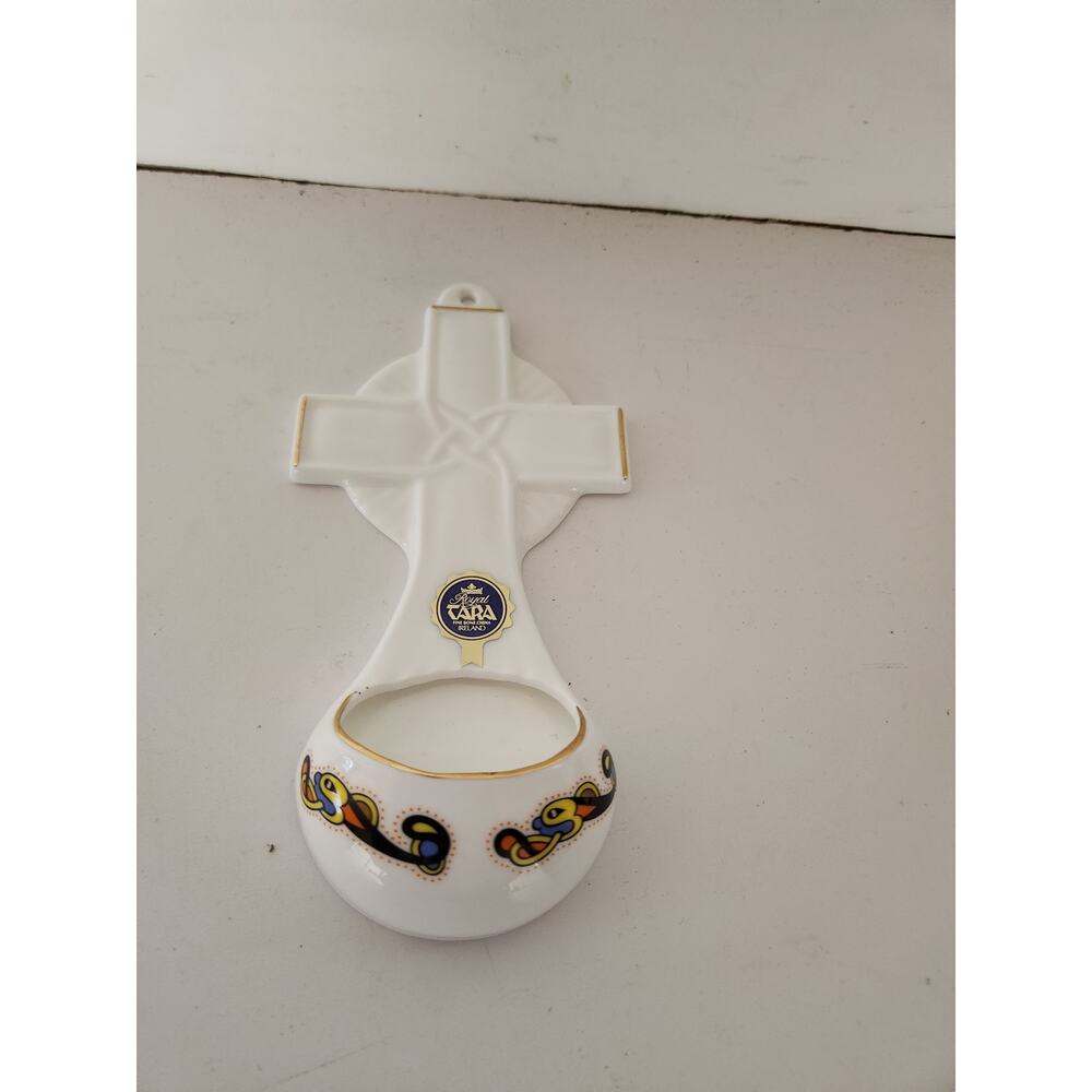 Royal Tara Bone China Celtic Cross Holy Water Fonts 9"T